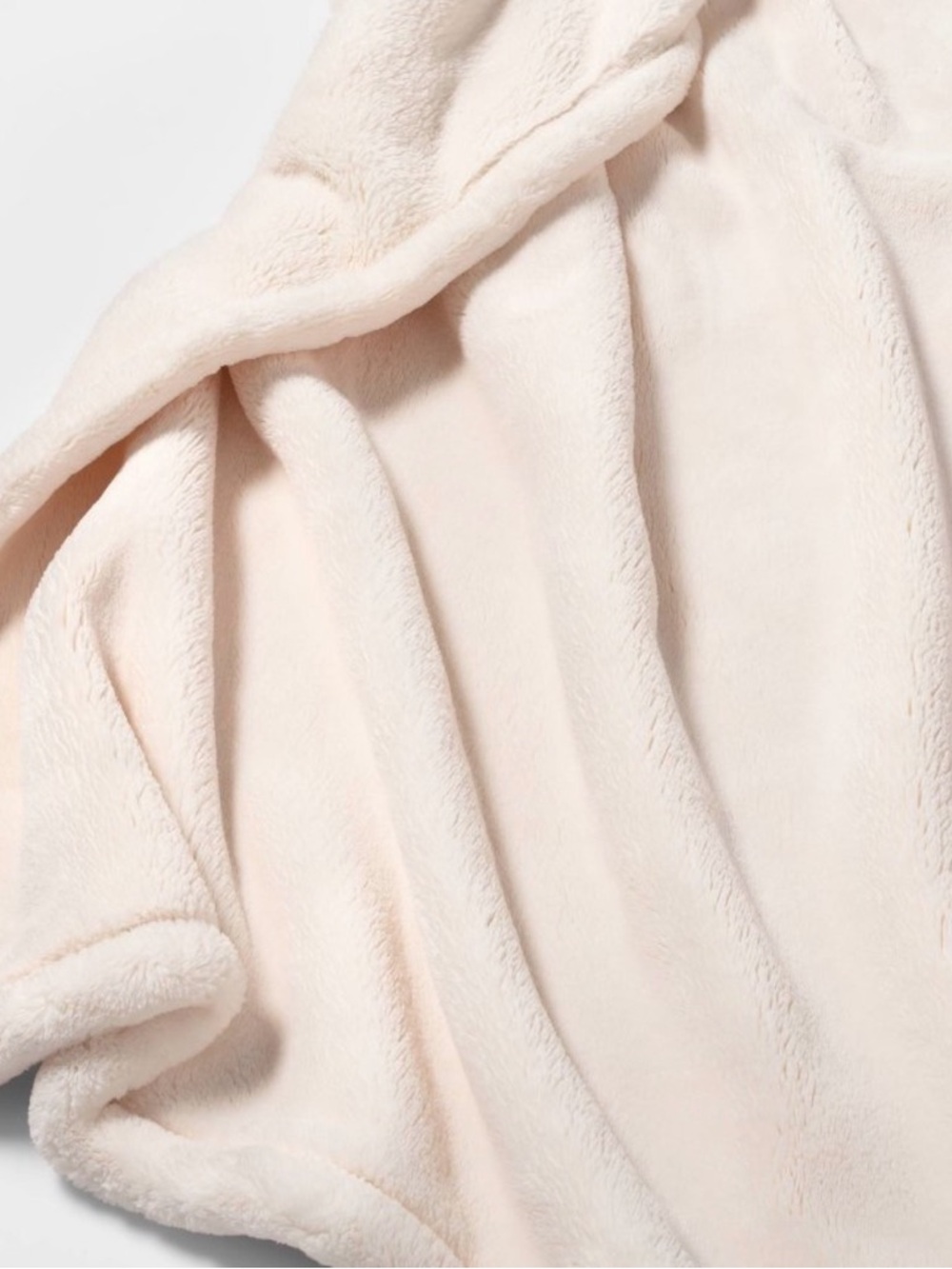Threshold Faux Fur Throw Blanket Off White 50” x 70” Soft Cozy Plush NEW - Picture 4 of 5